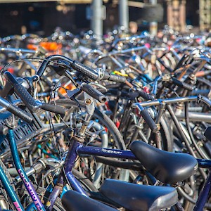 43% of Amsterdam residents use bicycles