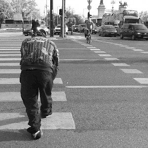 street crossing, central Budapest