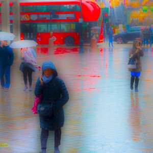 A rainy day in Victoria as seen from Westminster Cathedral