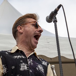 Singer at swing dance festival.